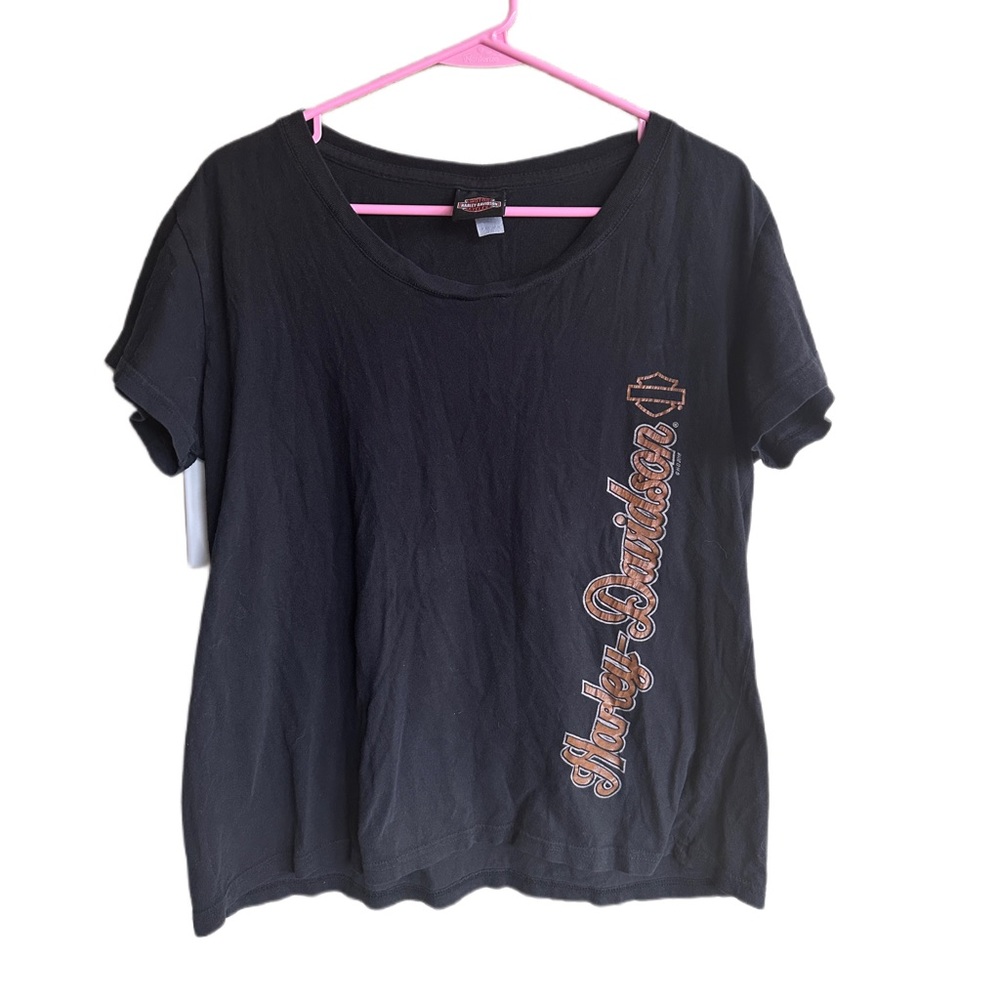 Harley Davidson biker graphic tee with American Eagle size large women’s